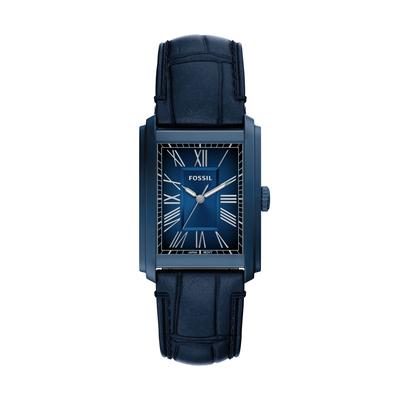 Quarzuhr FOSSIL "Carraway", blau, Armbanduhren, Herren, Quarzuhr, Armbanduhr, Herrenuhr, Lederarmband, analog