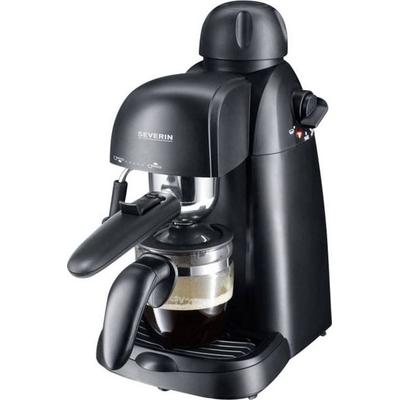 Severin KA 5978 Espressomaschine mit Siebträger Schwarz 800W mit Milchaufschäumdüse