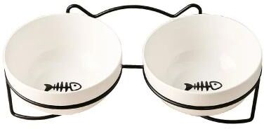 Uplift Essentials Orthopedic High Capacity Ceramic Dining Collection black Stand Double A B