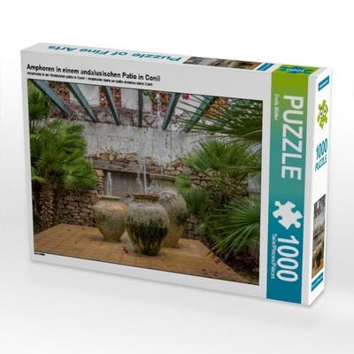 CALVENDO Puzzle Amphoren in einem andalusischen Patio in Conil 1000 Teile Puzzle quer | 1000 Teile Lege-Größe 64 × 48 cm Foto-Puzzle für glückliche
