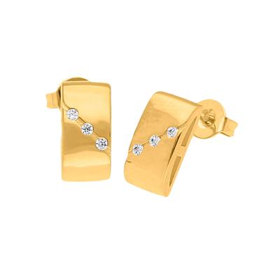 Paar Ohrstecker LADY, gold (vergoldet), Ohrringe, Damen
