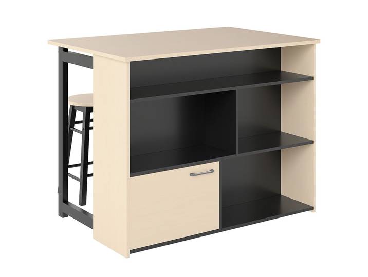 BARTISCH mit Barhocker Set, 3-teiliges Bartisch Set mit Klappbarer Tischplatte