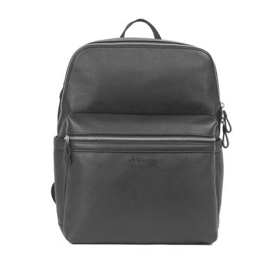 Laptoprucksack MARGELISCH "ANOI-1", Damen, Gr. B/H/T: 30cm x 37cm x 15cm, onesize, schwarz, Leder, Rucksäcke Laptoprucksack, aus LWG zertifiziertem Leder
