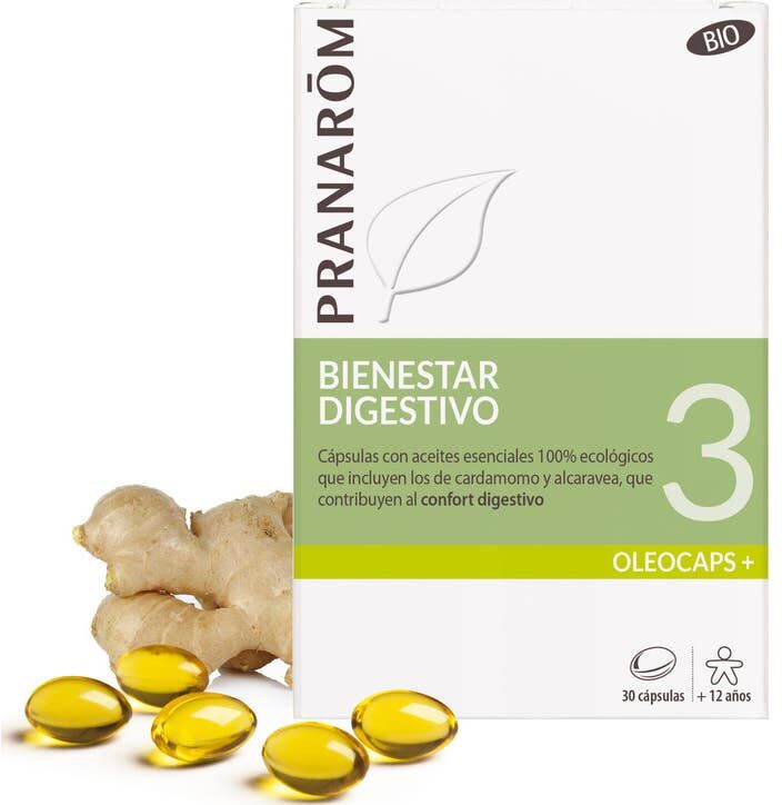 Pranarôm Oleocaps+ 3 Bienestar Digestivo BIO 30caps