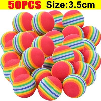 Uplifted Finds Interactive Bite Resistant EVA Rainbow Toy Balls 60 Pcs