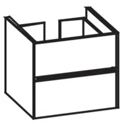 Artiqua 116 Waschtischunterschrank, Weiß Glanz, 116-WU2L-AC05-7050-68 116-WU2L-AC05-7050-68