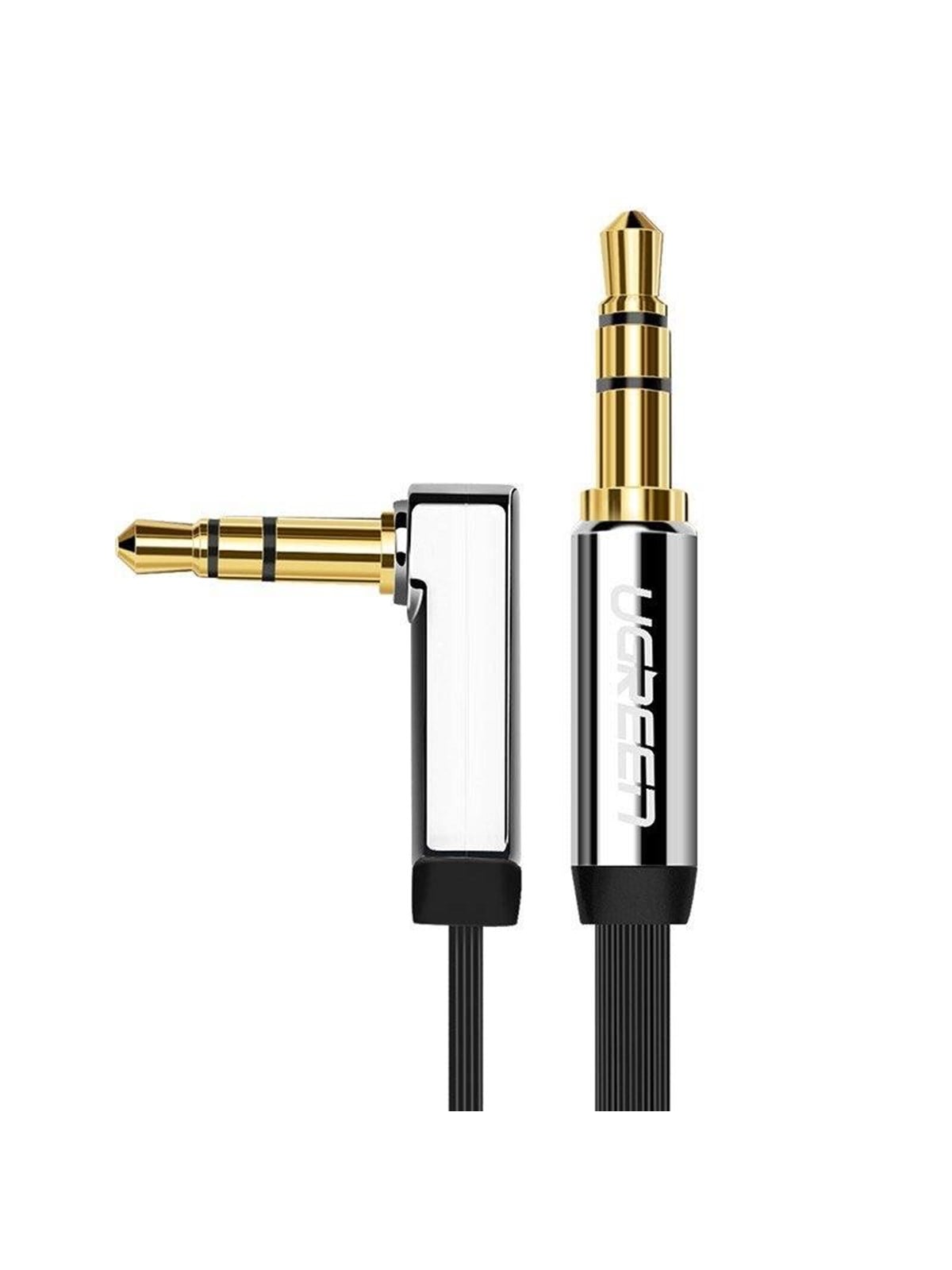 UGREEN 10599 Flat cable AUX audio cable 3.5mm mini jack - 2m - Silver