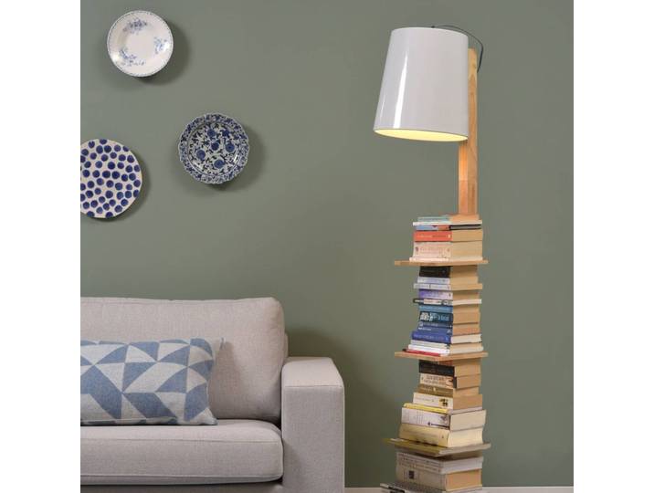 IT´S ABOUT ROMI Stehlampe Cambridge, Holz hell, für Wohn- / Esszimmer, Holz
