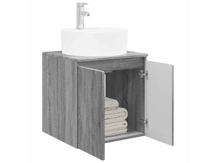 Meuble sous lavabo - - Meuble lavabo - Bois ingénierie - Sonoma gris - Avec lavabo - 49 5x44 5x65 cm 150bte63z