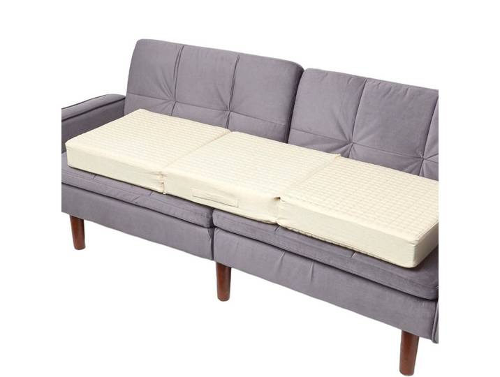 SOFA-AUFLAGE creme 150/50/10 cm – großes Sitzkissen orthopädisch