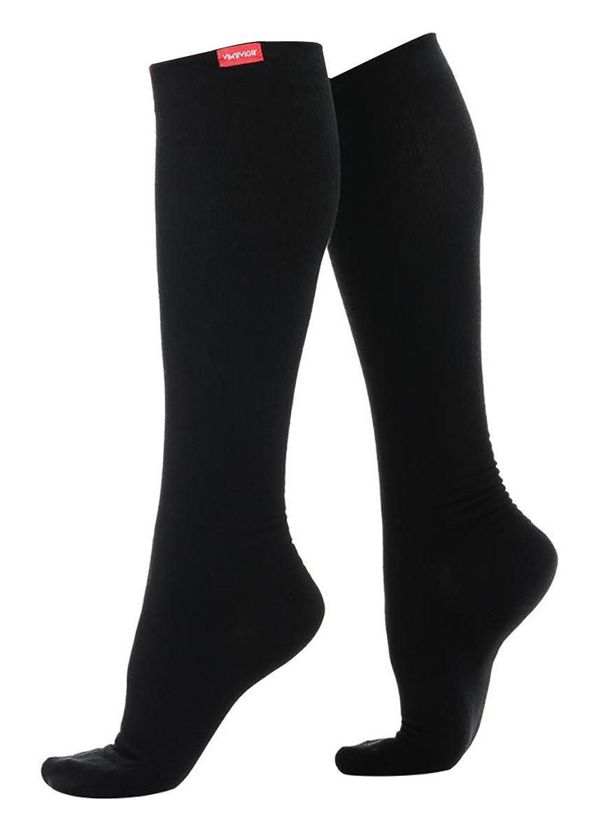 VIM&VIGR - Abgestufte Kompressionssocken 15-20 mmhg für Männer & Frauen | Baumwollsocken für Schwangerschaft, TVT & geschwollene Beine - Schwarz