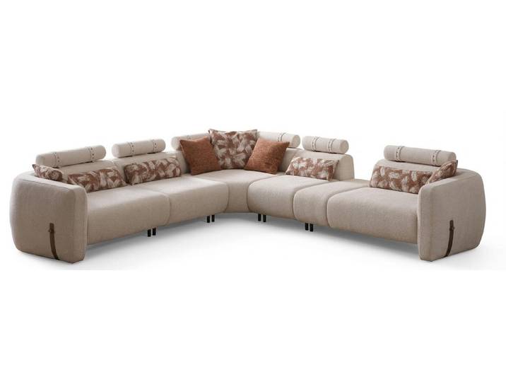 Xlmoebel Ecksofa Ecksofa Modern Beige Luxuriös Kuschelig Ergonomisch Stilgerecht, 1 Teile, Kuschelig, Ergonomisch, Stilgerecht