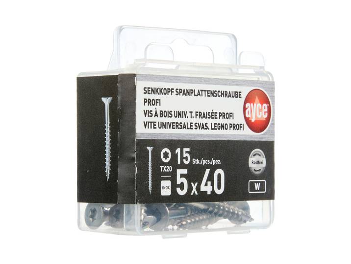 SK Spannplattenschraube Inox 40 mm Tx20 × 5 mm