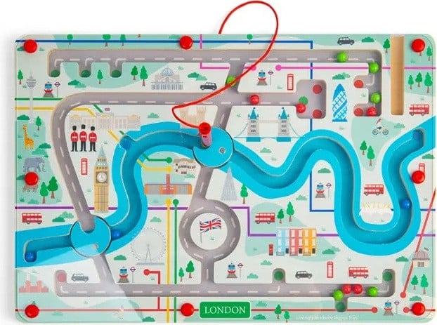 Bigjigs Houten Magnetisch Doolhof Londen Educatief Speelgoed Puzzel