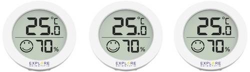 Explore Scientific Thermo-/Hygrometer Weiß (3er Set)