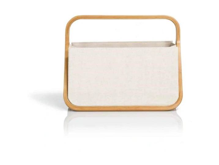 PRYM Aufbewahrungskorb Fold & Store Canvas & Bamboo , braun, Aufbewahrungsboxen, Aufbewahrungskorb