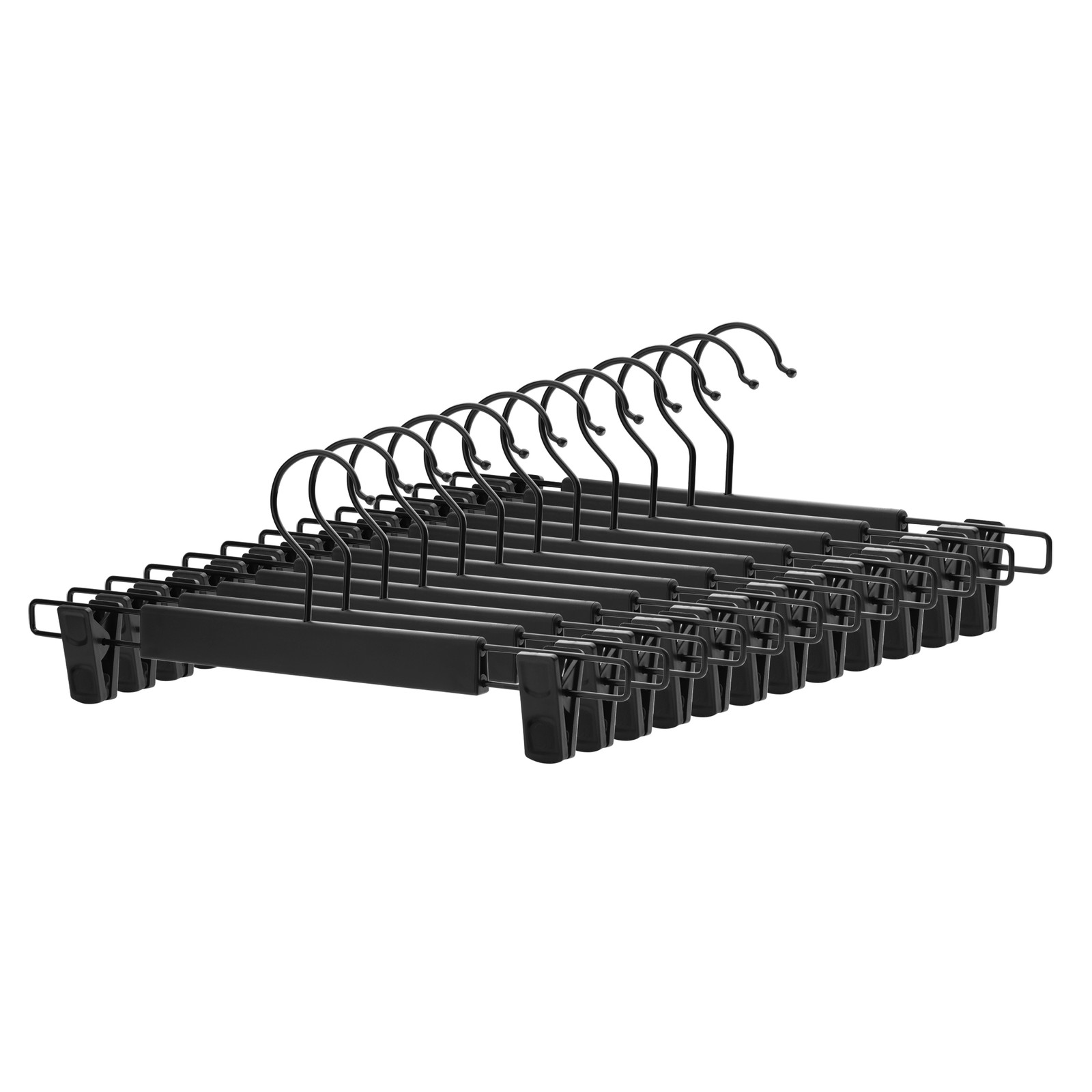 SONGMICS Kleiderbügel, 12er Set, mit Clips CRPB3502BK12