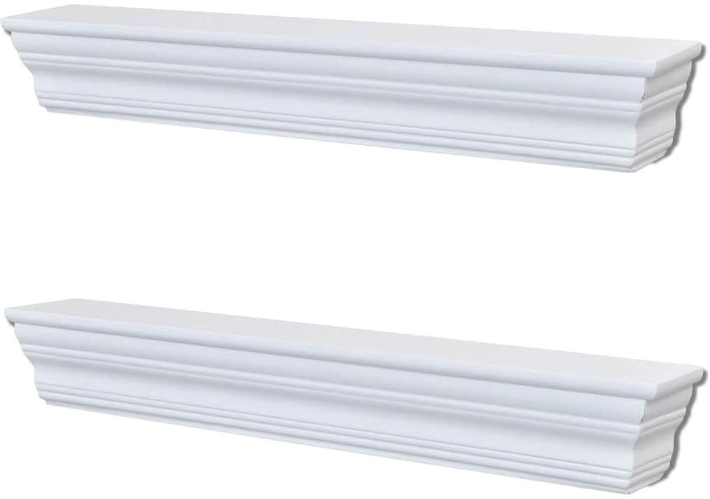vidaXL Étagères murales Aaliyah 2 pcs Blanc