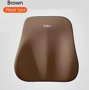 Combo Retail Shop Memory Foam Car Neck Pillow, Lumbar Cushion, Back Support brown Waist