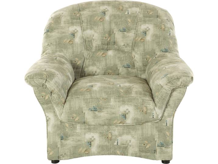 Sessel DOMO COLLECTION Bahia zeitlos, elegant, Breite 102cm, mit bequemen Armlehnen , grün, B:102cm H:91cm T:92cm, Struktur (100% Polyester);Luxus-Microfaser (100% Polyester), mit Muster, Sessel, Sessel, Microfaser, natur