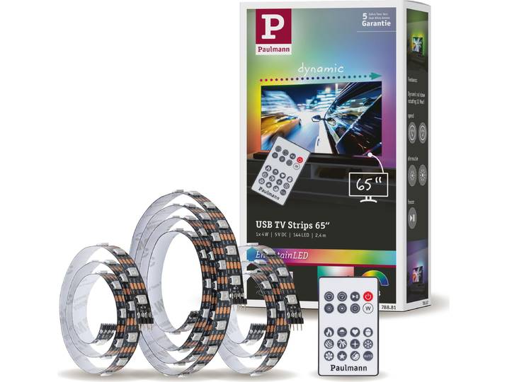 Paulmann EntertainLED USB LED Strip Éclairage TV 65 pouces