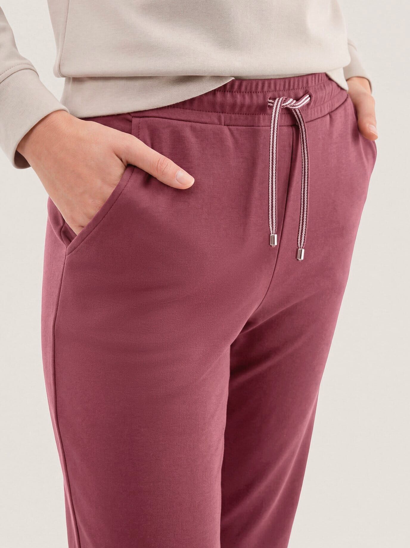 Walbusch Baumwollstretch Hose, untersetzte Größen, Farbe Rot, 25, perfekte Passform bequem Damen