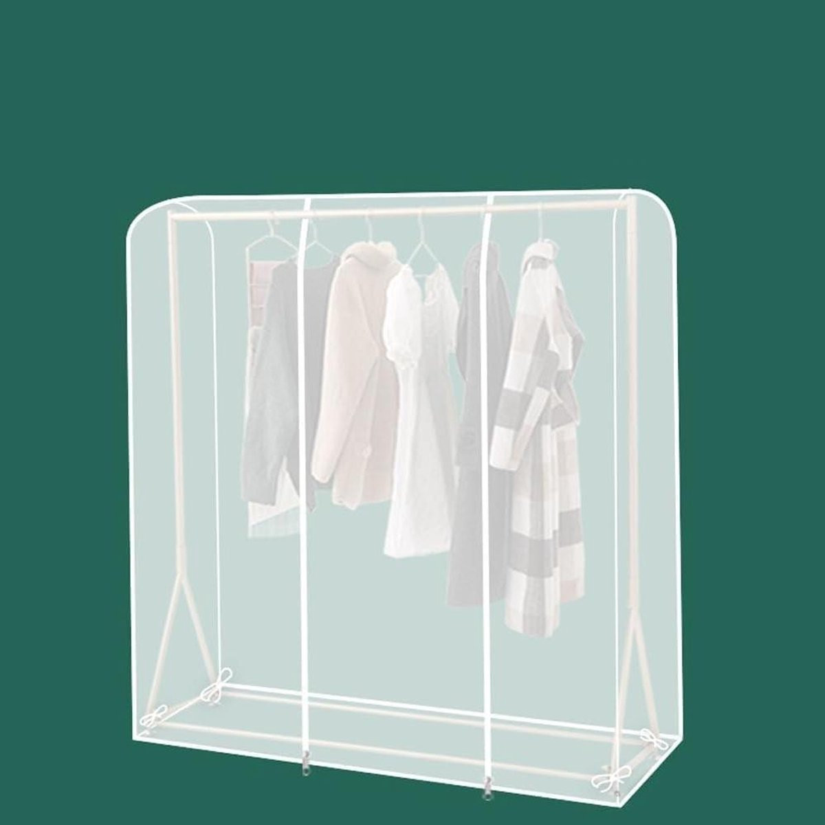 Transparante kledinghoes voor kledingrekken B/D/H: 50 x 150 x 150 cm