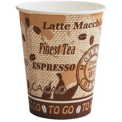 1000x Hartpapierbecher "Coffee to go" für Heißgetränke, 300ml