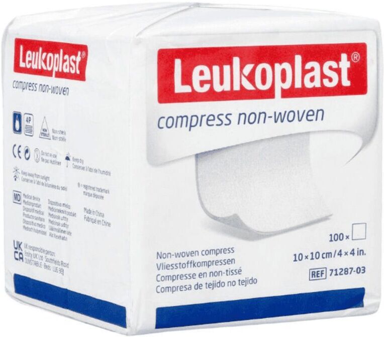 Leukoplast compress non-woven 10x10cm ste.4f 100 St Kompressen