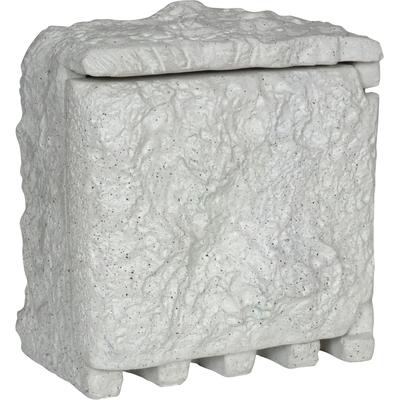 Gartensteckdose NÄVE "Roccus", grau, B:18cm H:21cm, Kunststoff, Steckdosen, max. Leistung: 3600W, Kabellänge: 5m, Material: Kunststein/Polyresin