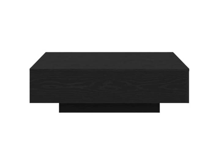 GHVBNMF Couchtisch Schwarz Eichen-Optik Modern 100x100x31 cm Quadratischer Wohnzimmertisch aus Holzwerkstoff, tragfähig bis 75 kg, flaches Design für moderne Lounge-Bereiche.