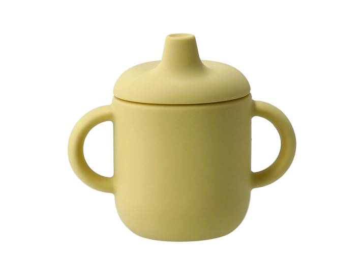 Scandi Living Elvie tuitbeker siliconen 180 ml Lemon