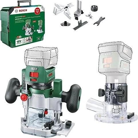 BOSCH Akku-Kantenfräse AdvancedTrimRouter 18V-8, Fräskorb 0.603.9D5.002 (ohne Akku)