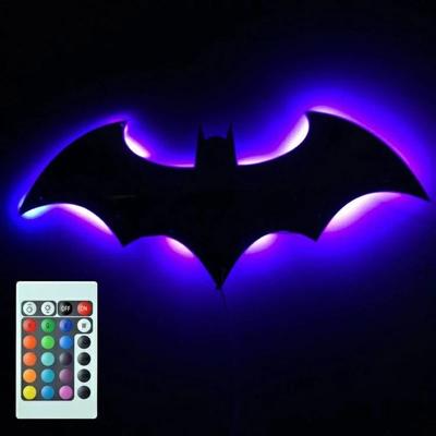 Uplifted Goods LED Bat Wing Wall Lamp With Color Changing Remote Control usb Plug A40 Cm