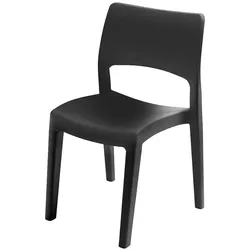 Dmora Zirkon - Gartenstuhl, Anthrazitgrau, ein Stuhl Made in Italy