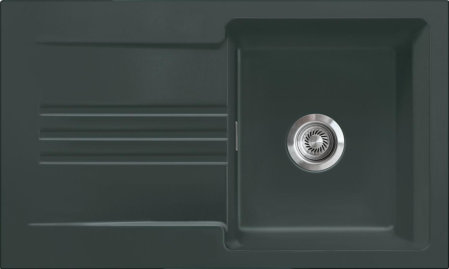 Flächenbündige Spüle KARA 85 F in EIBE mit Handbetätigung