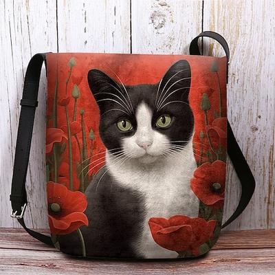 Modische Katzen-Einkaufstasche für Damen – perfekt für Katzenliebhaber zum Einkaufen oder für die Arbeit