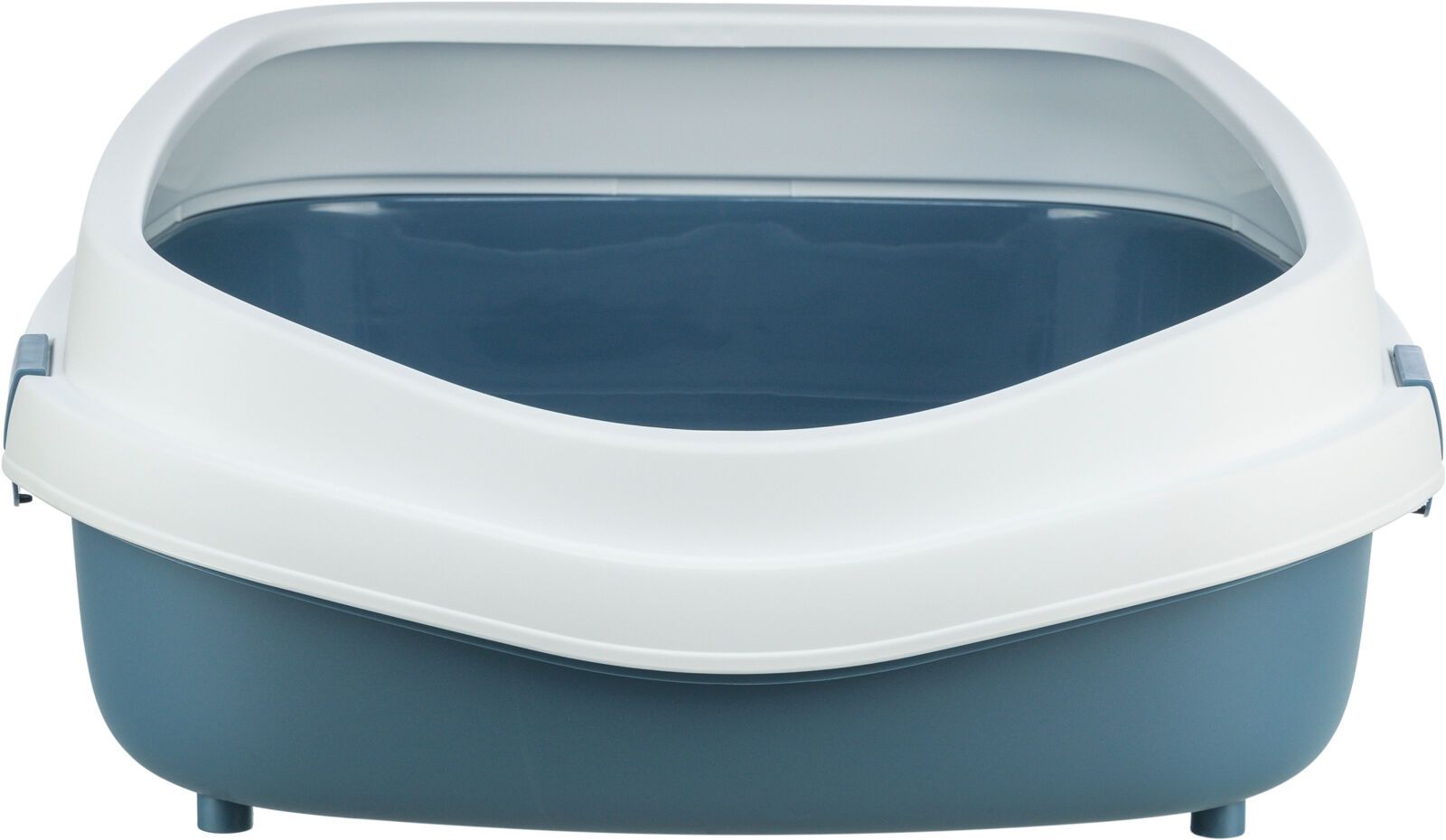 TRIXIE Katzentoilette Primo XXL, mit Rand, 56 x 25 x 71 cm, blau / weiß