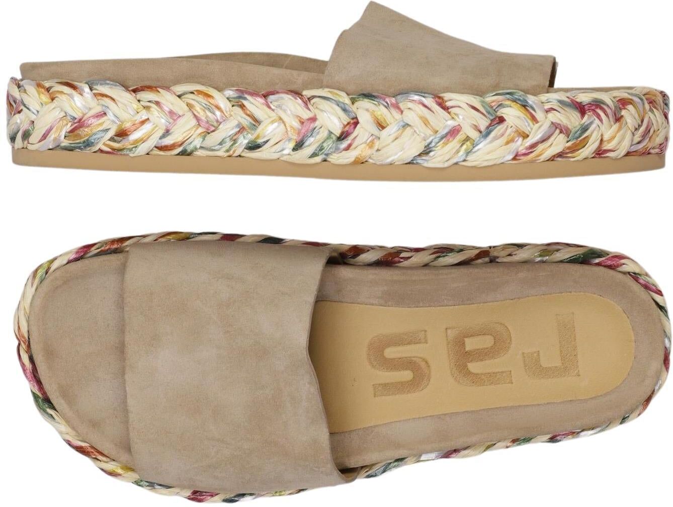 ras Damen Sandalen, Beige, Gr. EU 40, Leder - Second Hand