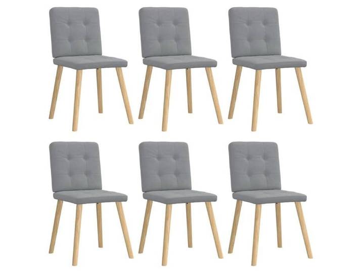 Chaises - JILI MAISON - Scandinave - gris clair tissu(Lot de 6) LV411