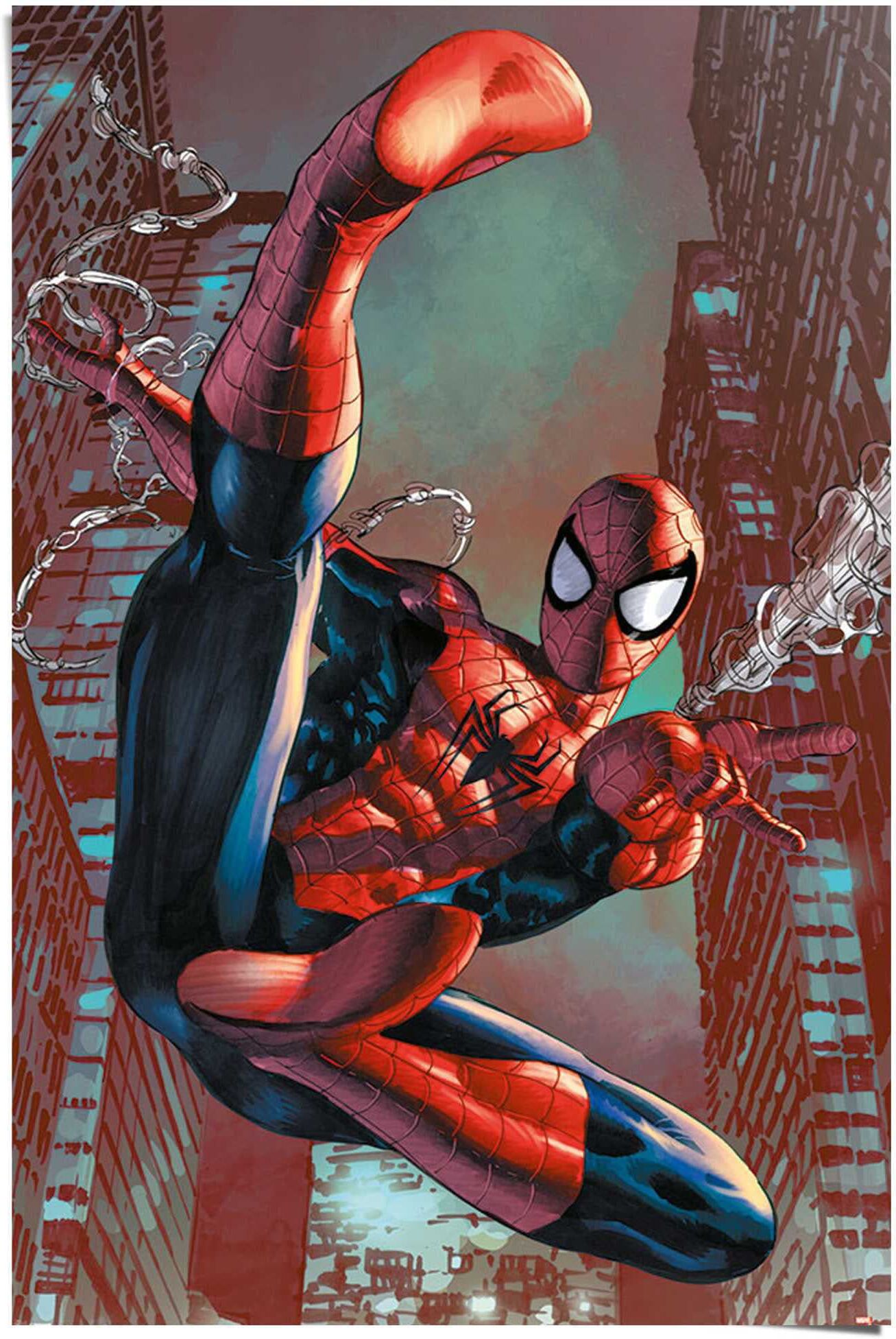 Reinders! Poster REINDERS "Poster Spider-Man", rot (farbe bild(er): rot), B:61cm H:91,5cm, Papier, Bilder, Poster