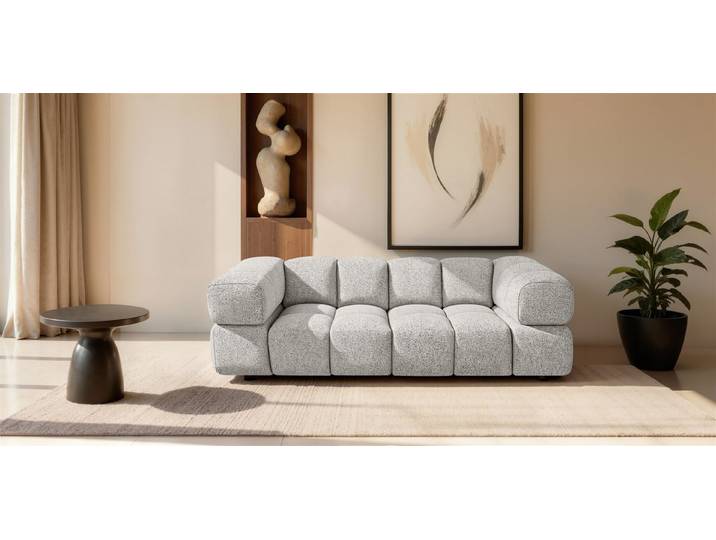 Fun Möbel 3-Sitzer Designersofa FUN ANGELA in Webstoff Puente, Rundumbezug