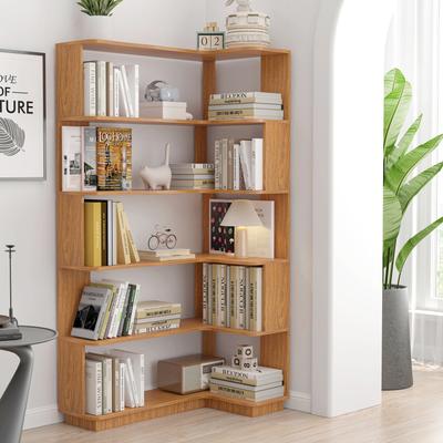 "90Cm (35.43"") Extended Size Freestanding Corner Bookshelf For Living Room, Bedroom, Home Office"
