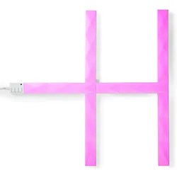 Nedis, LED Streifen, SmartLife Dekorative LED Wandstange Wi-Fi RGBIC / Warmweiss AndroidTM / IOS (Warmweiss, 14.40 cm, Indoor)