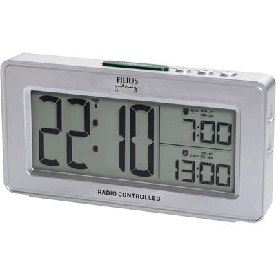 Funkwecker FILIUS ZEITDESIGN "0532-19", silber (silberfarben), Wecker, Funkwecker