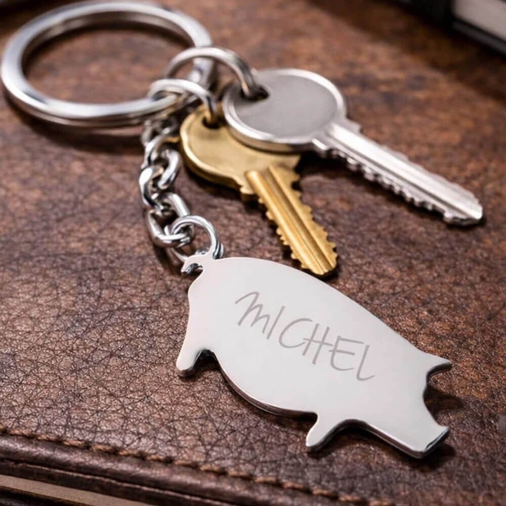 Ocadeau Porte clé cochon gravé