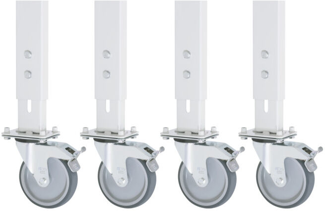 Jeu de roulettes Rau pour table de travail Tom GT, 4 roulettes pivotantes (09-RS125MPHV-4LF)