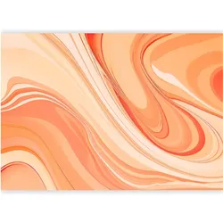 Artgeist, Tapete, Fototapete - Peach Abstraction - Abstraction with Smoothly Transitioning Colors in Orange Tones (450 x 315 cm)