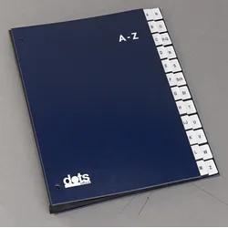 dots Pultordner DIN A4 24 Taben blau