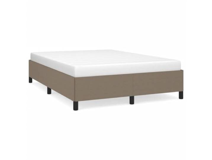 PUGYNBK Bettgestell aus Stoff, Grau, Taupe, 140 x 200 cm Lattenrost im Lieferumfang enthalten, robuste Füße, atmungsaktiver Stoff, ohne Matratze